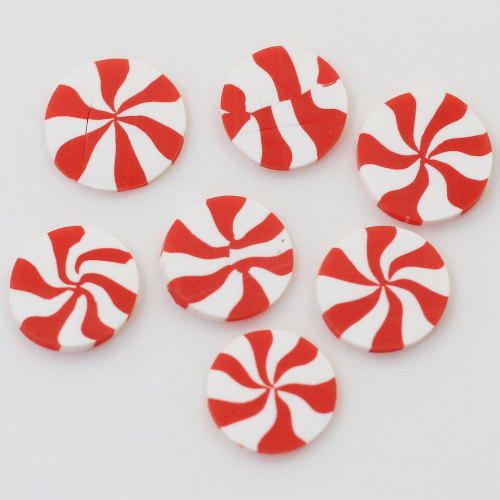 Kawaii Luźne Piękne Czerwone Białe Kolory Mieszane Curl Swirl Kształt Stylu Okrągłe 3D Cukierki Koraliki Nadaje się do DIY Ozdoba
