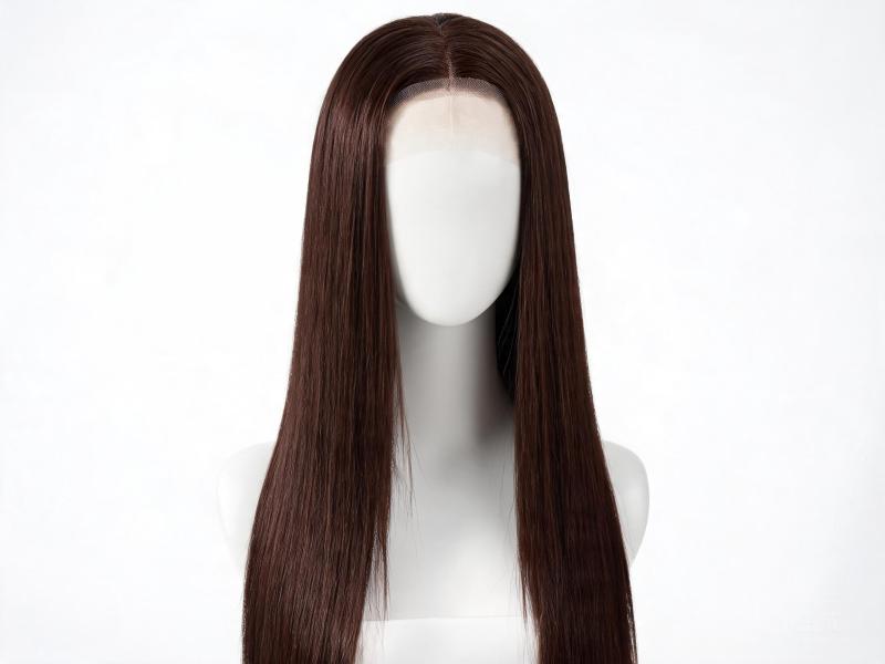 Dark Brown Straight Lace Front Wig 100% Human Hair