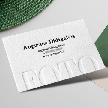 Luxury High-Quality Custom White Embossed Business Cards