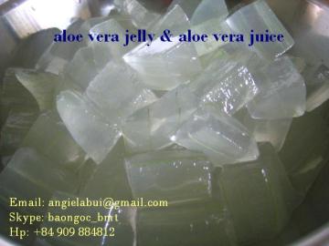 Frozen, fresh aloe vera, aloe vera gel dices in syrup