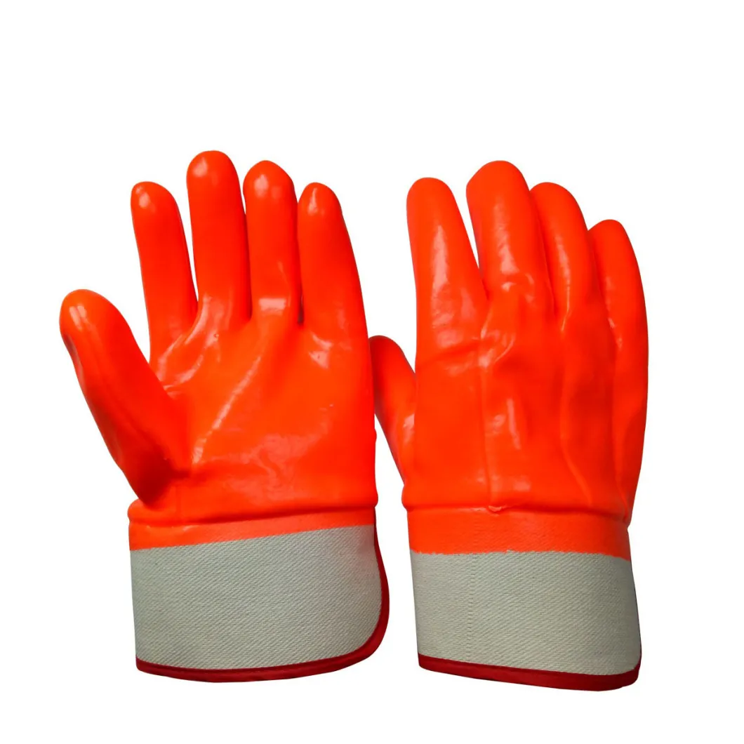 Anti Cut Chemical Resistant PVC Coated Hand Gloves for Construction Work