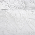 Jacquard stampa floreale bianco neve