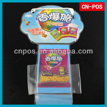 printed hanging display clip strip for supermarket