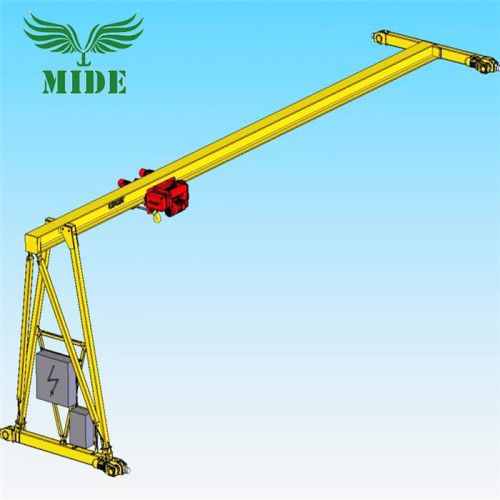 MHB semi gantry crane with electric hoist