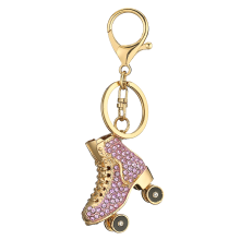 Zinc alloy roller skate keychain