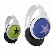 Blue folding music DJ headset