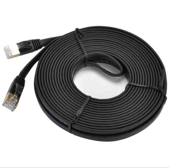 CAT 7 dubbel afgeschermde Ethernet-kabel Plat ontwerp