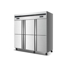 Customizable Six-Door Stainless Steel Freezer with Electronic Temperature Control
