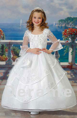 spaghetti strap flower girl dress 2011