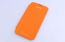 Orange Leather Mobile phone Cases For Samsung MEGA