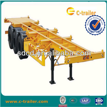 Skeleton container semi trailer, steel container frame vehicle