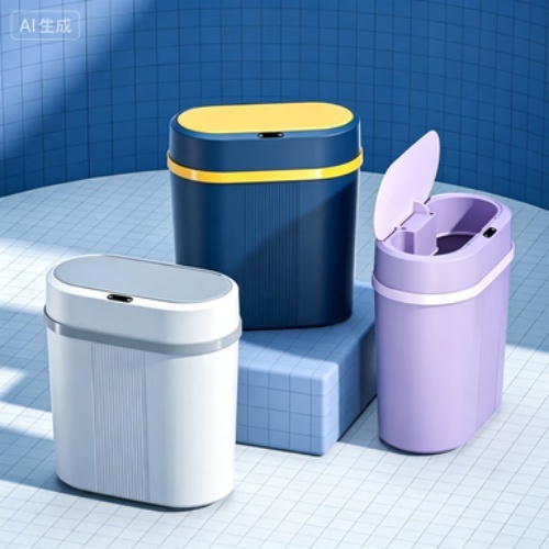 Smart Induction Trash Can for Living Room Bathroom
