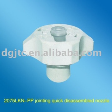 Quick dismantling plastic flat fan nozzle