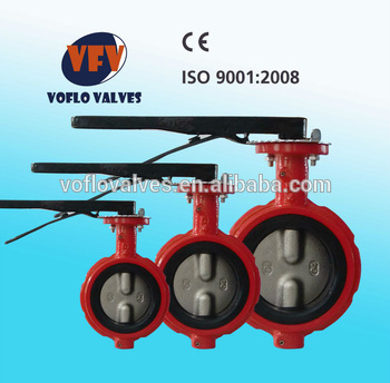 EN593 wafer resilient seated butterfly valves