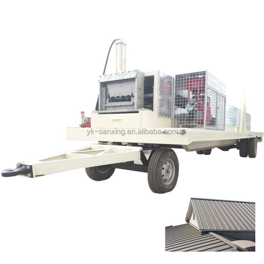 SX-KR 24 standing seam roof tile galvanized iron workroom roof roll building machine