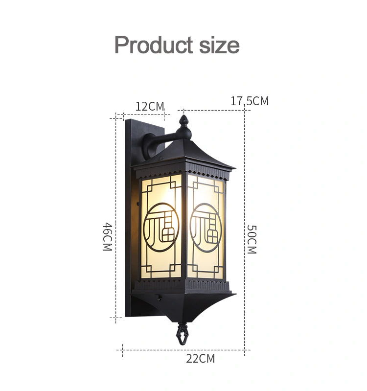 Outdoor Waterproof Solar Wall Lamp for Villa Garden Courtyard