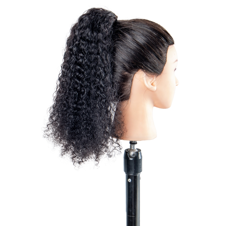 8a grade deep wave 30 inch Wholesale price Human Hair ponytail Cuticle Aligned Hair Free Sample Silky Brazilian Hair ponytail