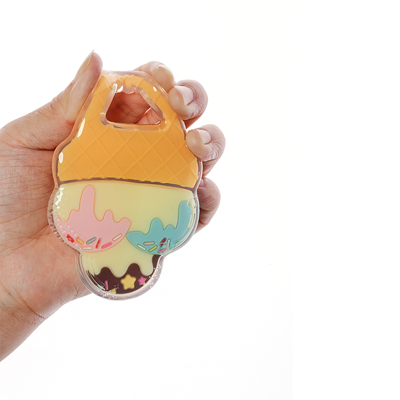 cute ice cream shaped baby silicone teether