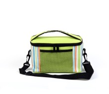 600D stripe cooler bag with tote hand