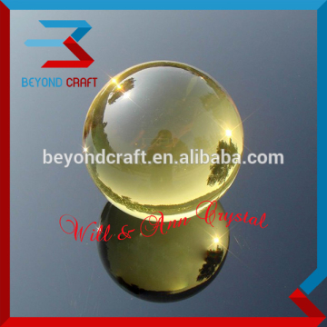 yellow crystal glass ball ,krystal sphere ball paperweight