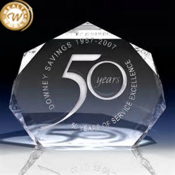 Design hotsell customized crystal trophy crystal glass