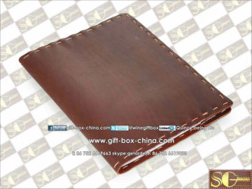 Leather cover notebook with white sheets
