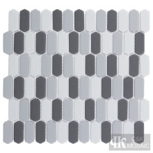 Light and Dark Gray Glass Mosaic Tile