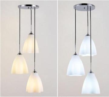 E27 flower shape table top glass modern pendant lamp