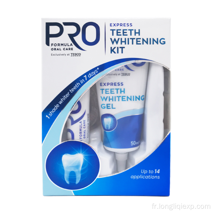 Kit de blanchiment des dents Express Gel Dents et Dentifrice