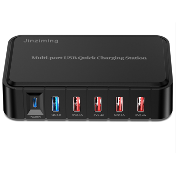 6 port 86W PD&QC3.0 USB Charger station