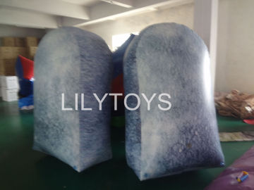 Printing Inflatable Paintball Bunker Equipment , Fireproof Tarpaulin Inflatable Tombstone