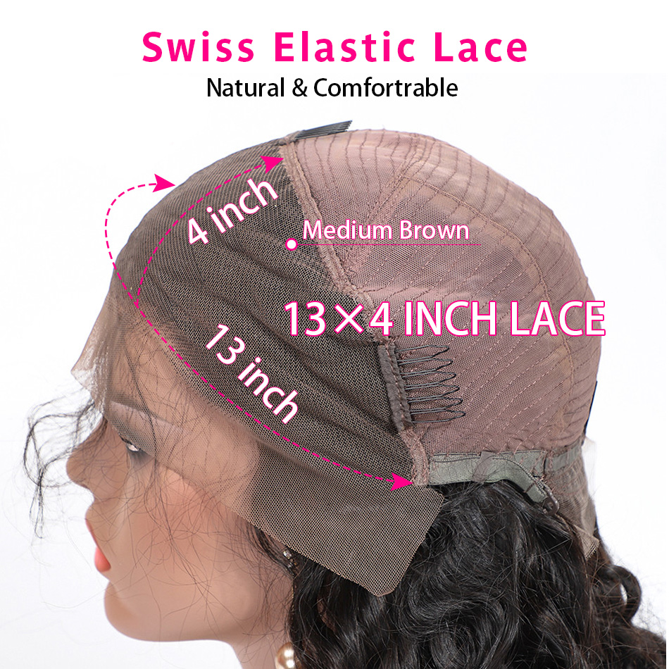 13*4 Straight Lace Wig Remy Brazilian Transparent Lace Front Human Hair Wigs Raw Virgin Straight Black Wig