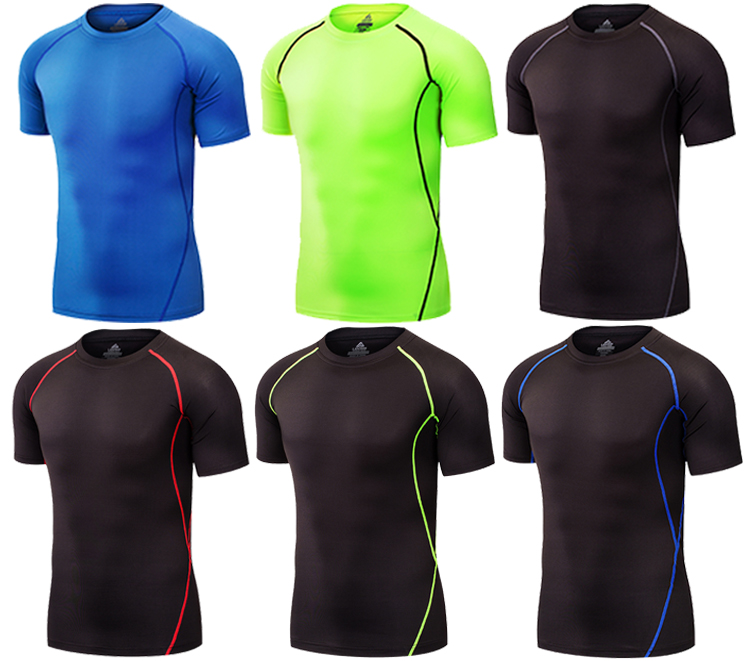 new style running tights fit man short sleevesport t-shirts