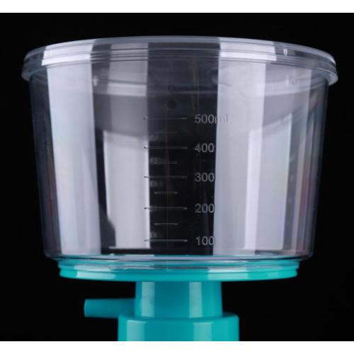 Filtro de vacío superior de botella de membrana PES de 500 ml