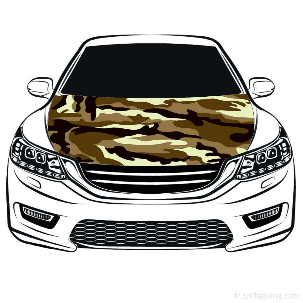 Drapeau de capot de camouflage 3.3X5FT Drapeau de couverture de capot de voiture