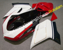 Motorcycle Fairings Kit for Ducati 848 1098 198 2007-2011 - White Red Black ABS Bodywork
