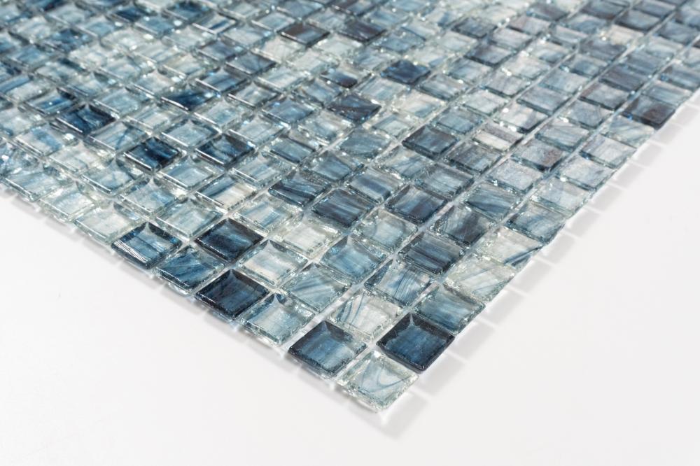 Piastrelle della metropolitana di piastrelle a mosaico in vetro blu