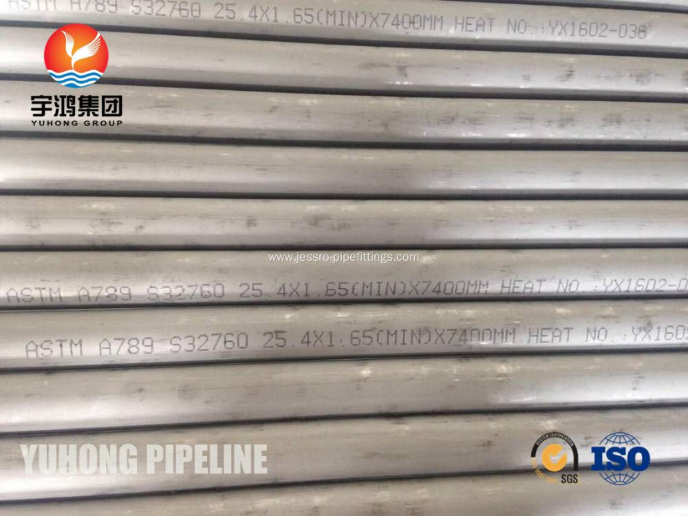 Super Duplex Steel Seamless Tube ASTM A789 S32760 For Heat Exchanger