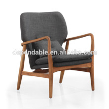 560 antique wood fabric cushion chair