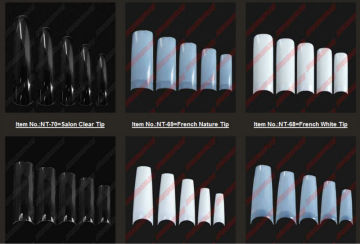 White/Nature/ Clear Stiletto Square beauty Tips=Nail tip _ french nail tip (full tip)