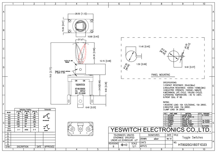 HT802SG1B3T1D23 Drawing