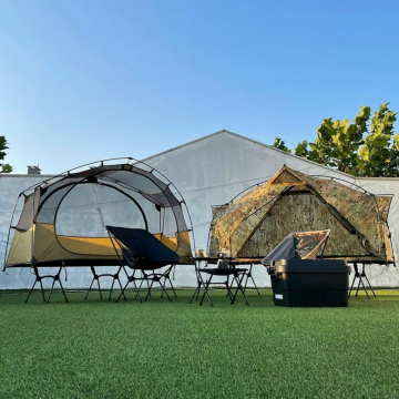 Factory Price Outdoor Camping Folding Off Bed Tent Portable Beach Chair Tent Single Bed Warm Camping Tent With Bed