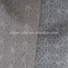 flower crinkle george fabric with embroidery