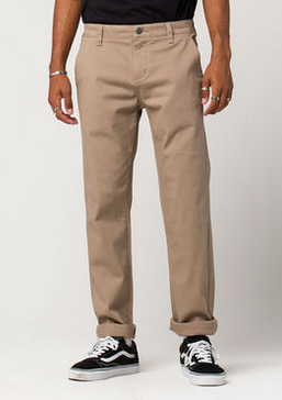 Mens Slim Straight Stretch Chino Pants