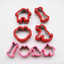 Plastic Dog Bone and Paw Print Cookie Cutters for Christmas Baking
