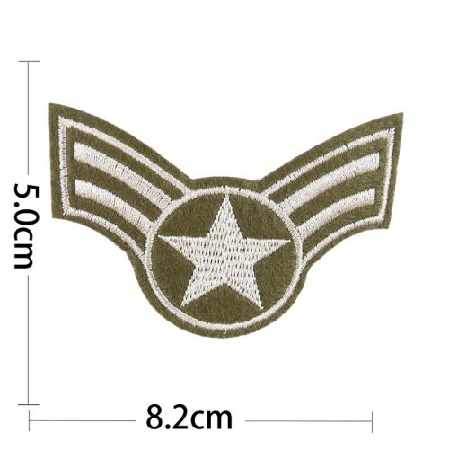 Écussons de broderie militaires avec insigne de force étoiles à cinq branches