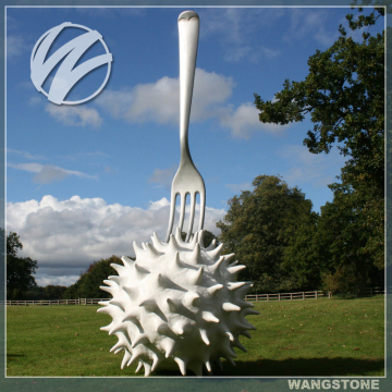 Large Abstract Art Stainless Steel Fork Sculpture for garden decoration