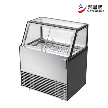 Floor-Standing Right-Angle Ice Cream Display Cooler