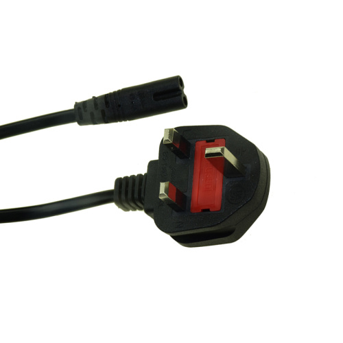 Cable de alimentación de CA de 2 clavijas UK Plug