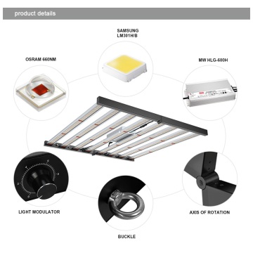 Araña de espectro completo LED Cultive Light 8 Barras